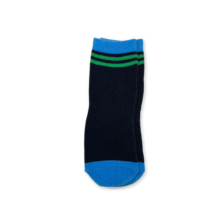 Chloe + Ethan - Chaussettes pour Petits, Rayure Sport Bleu Royale, 4T-5T