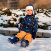 Kids Fleece Lined Rain Jackets | Space Dinos - 3T (3-4Y)