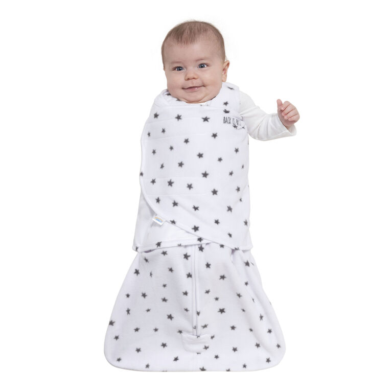 HALO SleepSack Swaddle - Micro-Fleece - Charcoal Stars Newborn 0-3 Months