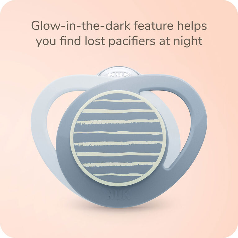 NUK Glow-in-the-Dark Orthodontic Pacifier, 0-6 months