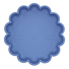 SiliLion - assiette en silicone sans dégâts - Mineral Blue