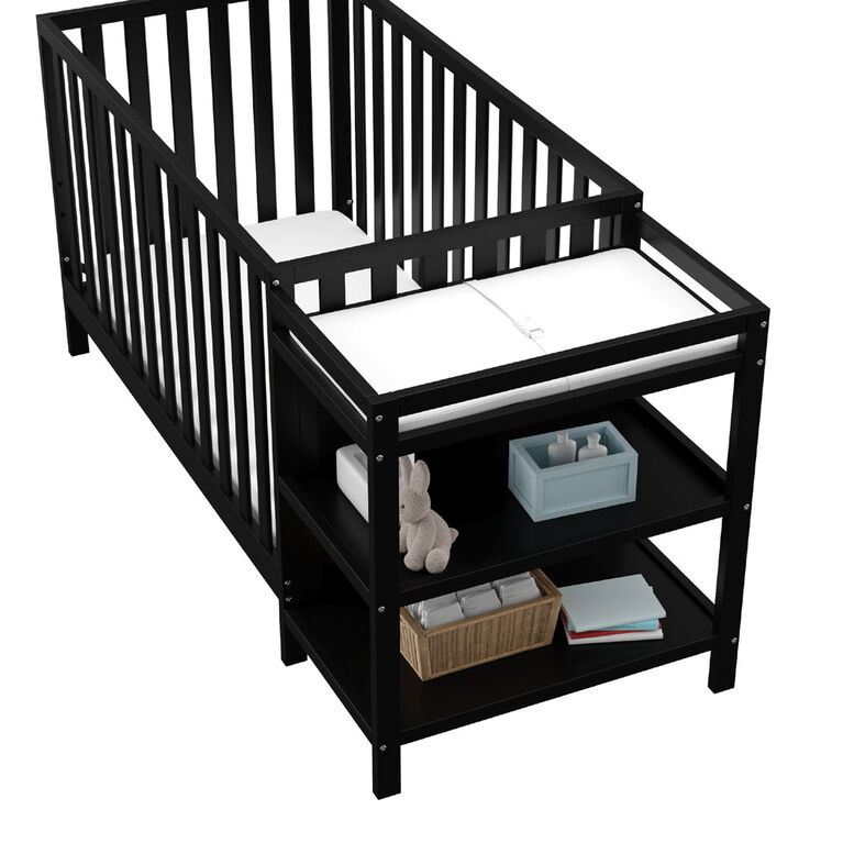 Storkcraft Pacific 4 In 1 Convertible Crib And Changer Black