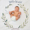 Lulujo - Babys 1St Year - Hello World Wreath Milestone Blanket