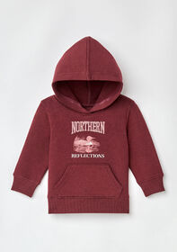 Northern Reflections Iconic Loon Hoodie Red 3-6M
