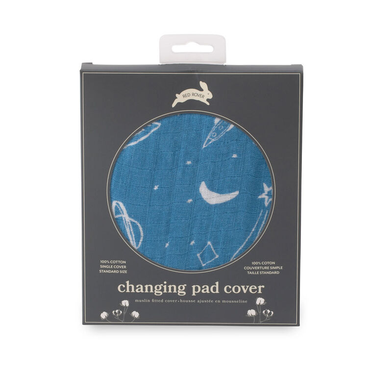 Red Rover - Cotton Muslin Changing Pad Cover -  Star Gaze - R Exclusive