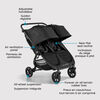 Poussette double tout-terrain Baby Jogger City Mini GT2, Noir jais