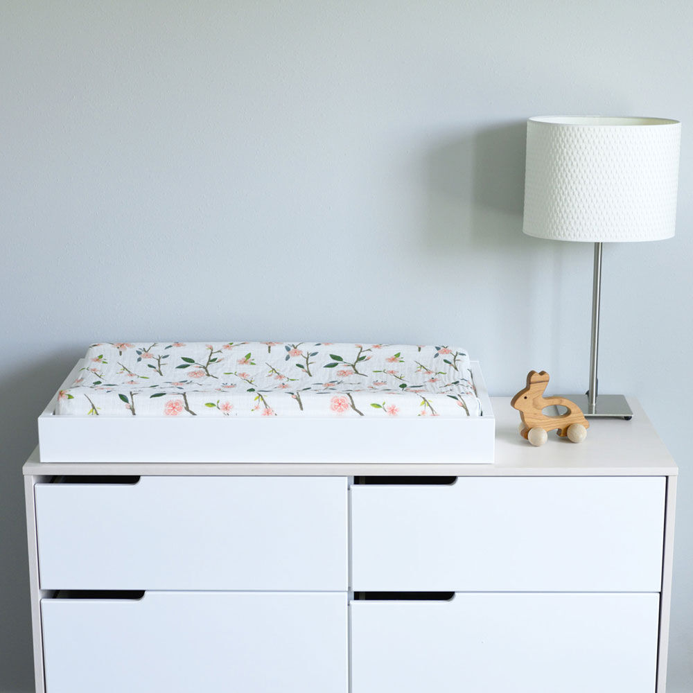 peach changing pad cover