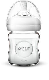 Biberon Philips&nbsp;Avent Naturel en verre, 4&nbsp;oz, emb.&nbsp;de&nbsp;1.