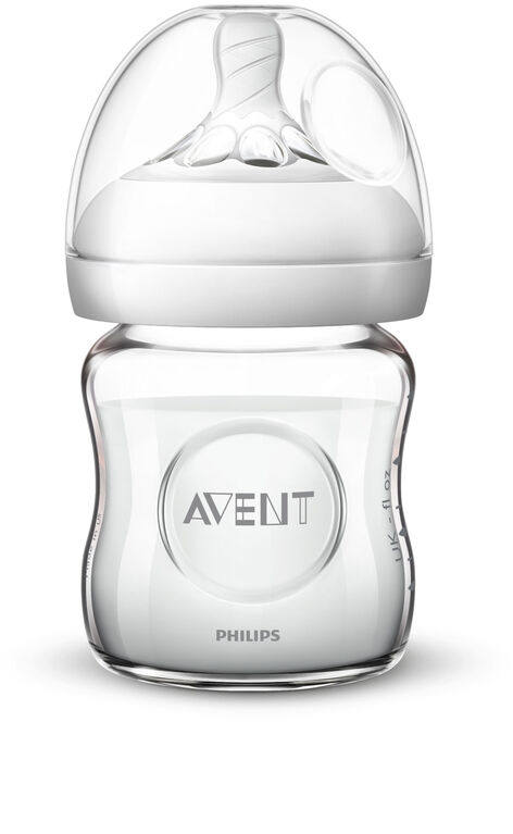 Biberon Philips Avent Naturel en verre, 4 oz, emb. de 1.