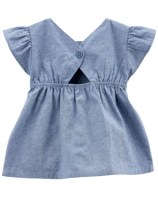 Ensemble 2 pièces haut en chambray et short extensible à motif fleuri Carter’s