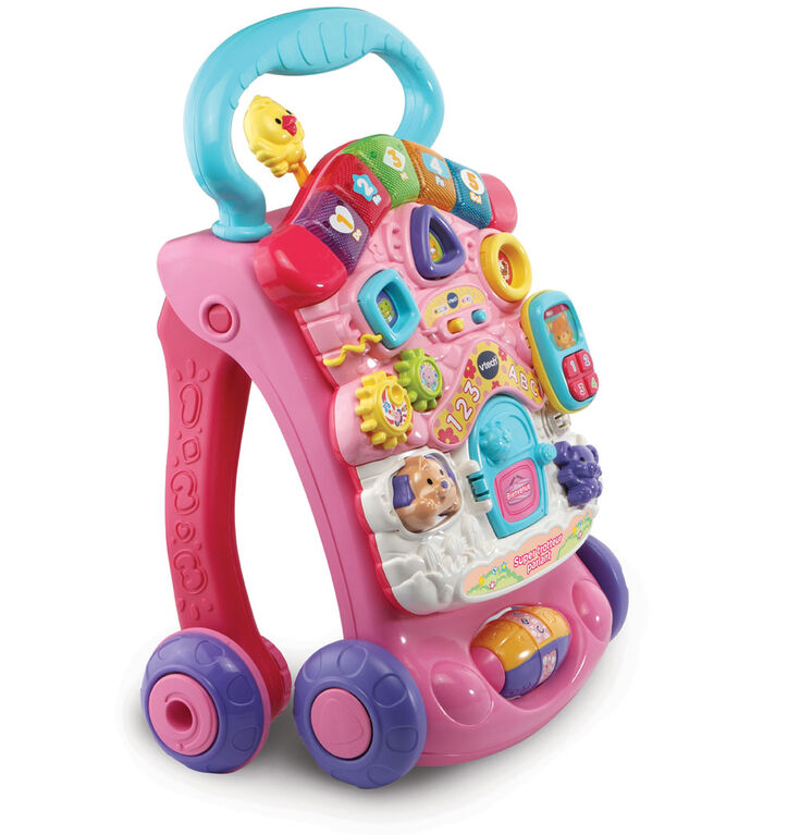 VTech - Trotteur bébé - Super Trotteur parlant 2 en 1 rose