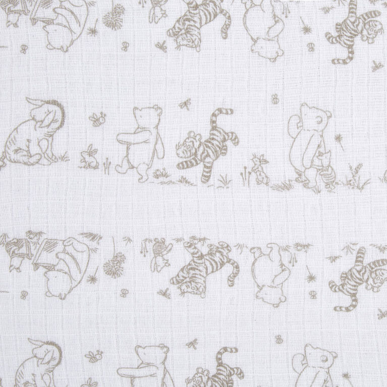 Muslin Swaddle Blk 4 Pack - Disney Winnie