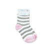 Chloe + Ethan - Chaussettes pour Petites, Rayures Grises, 2T-3T