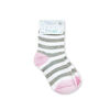 Chloe + Ethan - Toddler Socks, Grey Stripes, 2T-3T