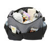 Baby Boom Stripes Messenger Diaper Bag - Black & White