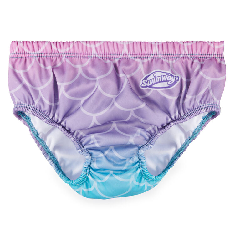 Swimways, Couche de bain, couches de bain pour bébé pour la piscine, le lac et la plage, couches pour nouveau-nés et objets essentiels pour bébé, pour enfants de 6 à 8 kg (6 mois), sirène