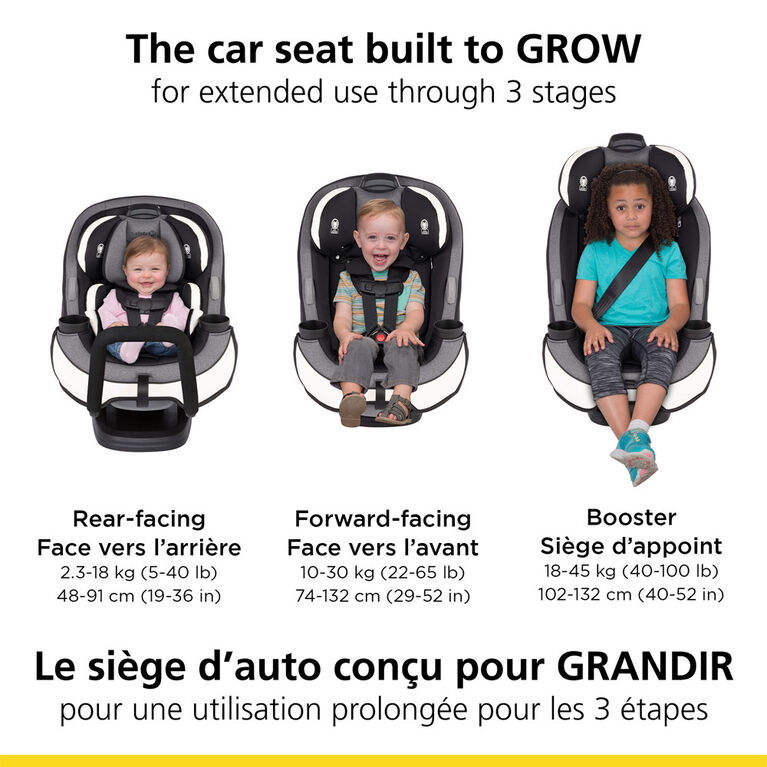 Safety 1st - Grow and Go All-in-One Convertible Car Seat - Gainsboro