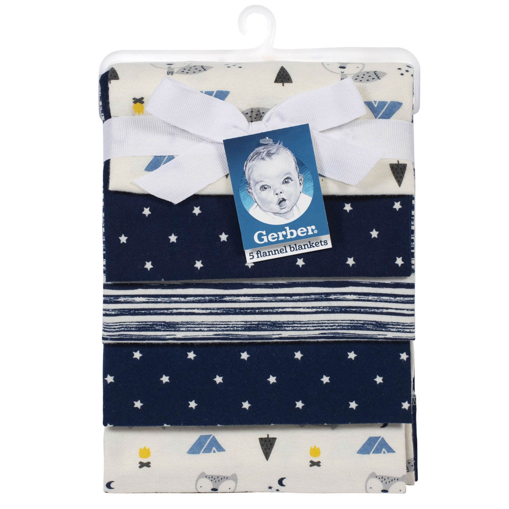 Gerber 5 Pack Receiving Blankets Fox