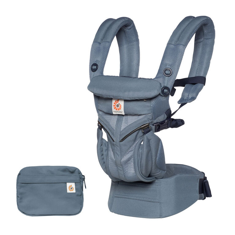 Porte-bébé ergonomique tout-en-un Ergobaby Omni 360 Cool Air Mesh- oxford bleu.