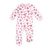 Baby Mode Pink Heart Plush Fleece Sleeper-24M