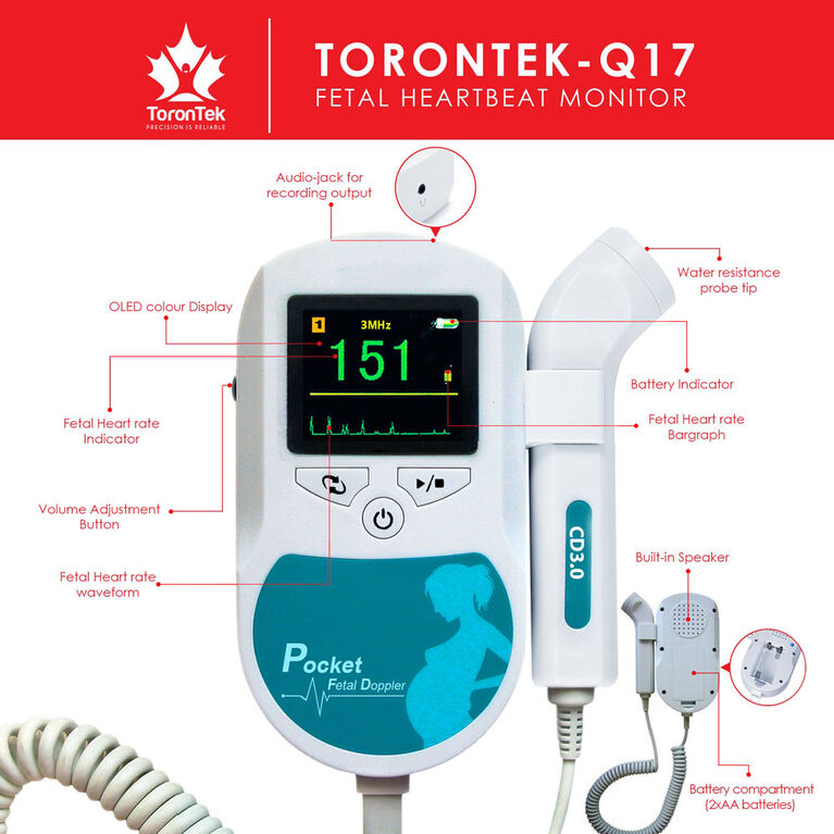 Fetal Doppler-ToronTek-Q17 - English Edition