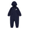 Nike French Terry Coverall - Navy blue, Size 24 Months