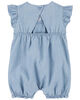 Carter's Chambray Flutter Romper Blue 24M