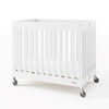 Mini Compact Crib with Mattress, White