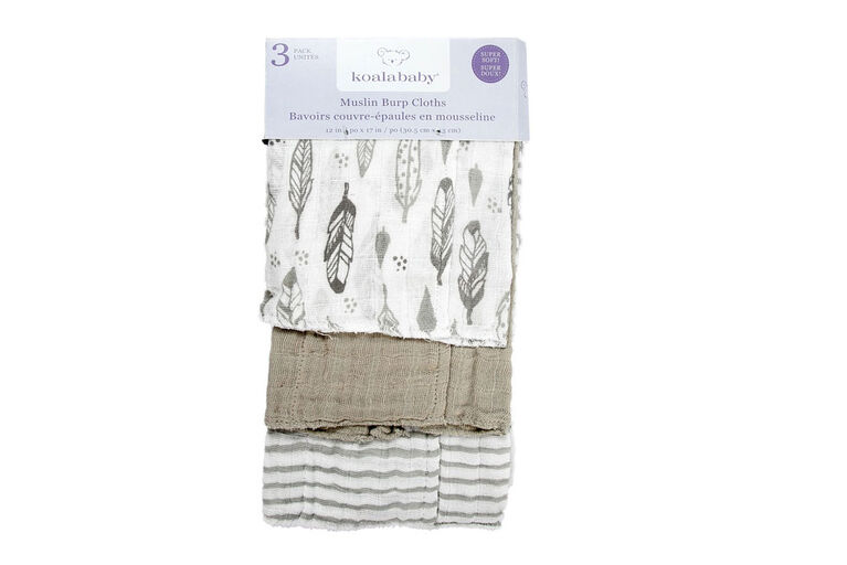 Koala Baby 3 Pack Muslin Cotton Burpcloths Babies R Us Canada
