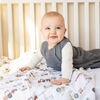 Cotton Muslin Swaddle/ Tractor