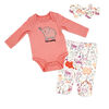 Sterling Baby 3 Piece Footed Set: Pink Elephant