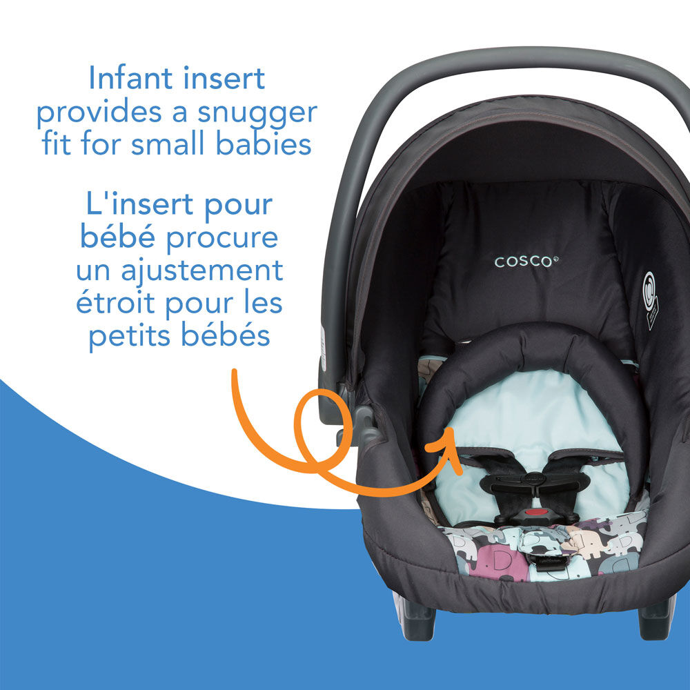 Cosco Light N Comfy Elite Infant Car Seat Elephant Puzzle Pattern
