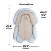 Diono Cuddle Soft 2-in-1 Baby Head Neck Body Support Pillow For Newborn Baby Super Soft Car Seat Insert Cushion, Perfect for Infant Car Seats, Convertible Car Seats, Strollers, Gray/ Blue