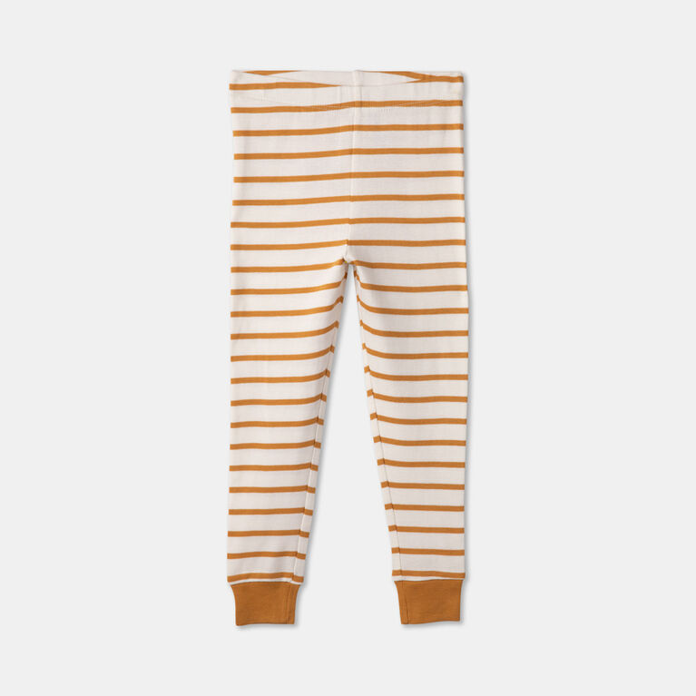 RISE Little Earthling Short Sleeve 2 Piece Sleep Orange Stripe