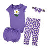 Mini Hop Ensemble de 4 Pièces : Fleur violette 18M
