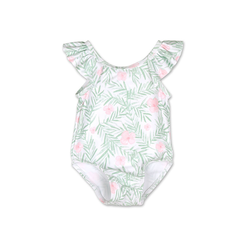 Koala Baby 1Pc Swimsuit Green Floral Print 12 Months