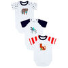 earth by art & eden - Bailey Bodysuit - 3-Pack L/S Bodysuit - Whisper - White Multi, 12 Months