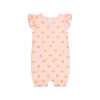 Snugabye Filles - Barboteuse a manche volantee avec poche kangourou - forme de coeur rose et dore 6-9 mois