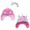 FlapJackKids - Baby, Toddler, Kids, Girls Reversible Sherpa Fleece Hat - Double Layered - Unicorn/Narwhal - Small 6-24 months