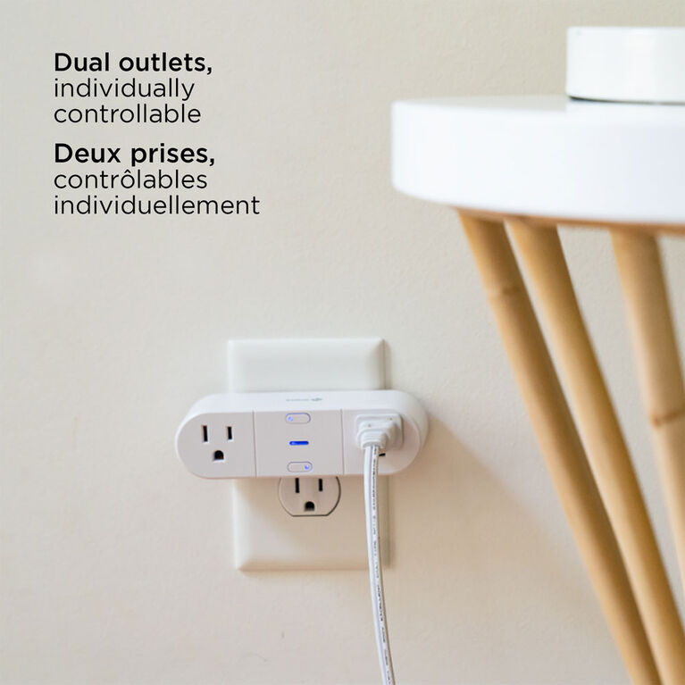 Safety 1st Dual Smart Outlet Plug - Connected Home Collection (Alexa and Google Home Compatible)