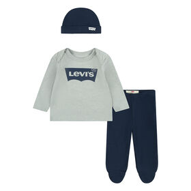 Levis  3 Piece Joggers Set - Grey - Size 9 Months