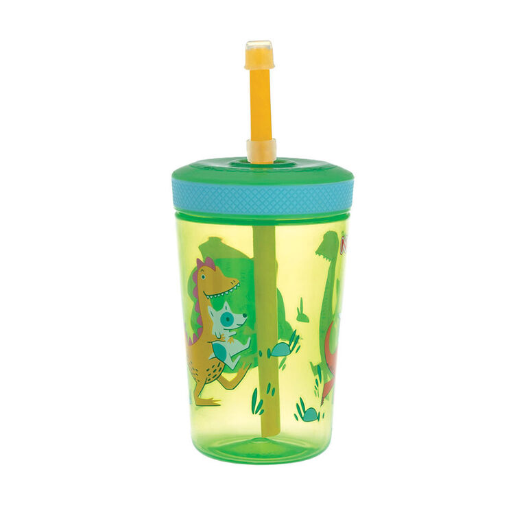 Nuby Thirsty Kids No-Spill Super Sipper Sip-it 14 oz. - Dinosaur