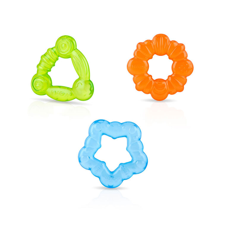 Nuby 3-Pack KoolSoother Water-filled Teether - Assortment May Vary, One per purchase