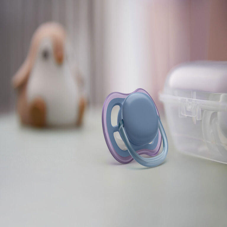 Avent Ultra Air Pacifier 6-18m hush /lilac 2pk