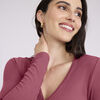Motherhood - Long Sleeve Snap Henley Nursing Top - Red Violet - L