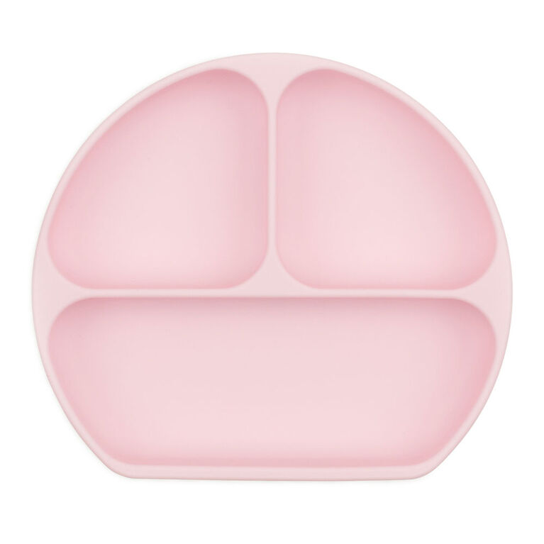 Bumkins Silicone Grip Dish, BPA Free - Pink