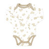 Naturelle 4 Pack Long Sleeve Bodysuit: Beige 3M