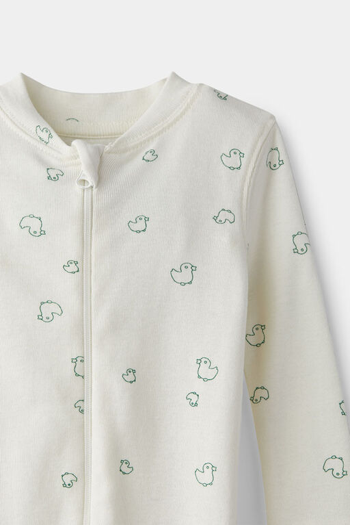 RISE Little Earthling Footed Sleeper White Duckie Babies R Us Canada