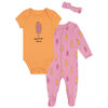 Pl Baby-Baby 3 Piece Set Sleeper Knit  Dark Pink 9 Months