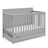 Graco Hadley 4-in-1 Convertible Crib with Drawer - Pebble Grey.